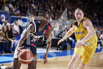 2022-11-27 - Mamignan TOURE (28) of France during the FIBA Women's EuroBasket 2023, Qualifiers Group B, Basketball match between France and Ukraine on November 27, 2022 at Halle Andre Vacheresse in Roanne, France - BASKETBALL - FIBA WOMEN'S EUROBASKET QUALIFIERS - FRANCE V UKRAINE - INTERNATIONALS - BASKETBALL