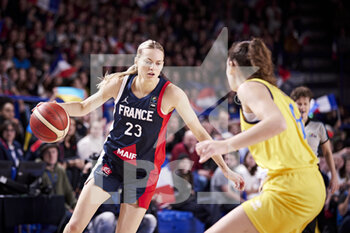 2022-11-27 - Marine JOHANNES (23) of France during the FIBA Women's EuroBasket 2023, Qualifiers Group B, Basketball match between France and Ukraine on November 27, 2022 at Halle Andre Vacheresse in Roanne, France - BASKETBALL - FIBA WOMEN'S EUROBASKET QUALIFIERS - FRANCE V UKRAINE - INTERNATIONALS - BASKETBALL
