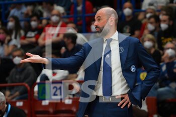 2022-04-16 - Maurizio Buscaglia, head coach GeVi Basket Napoli  - A|X ARMANI EXCHANGE MILANO VS GEVI NAPOLI - ITALIAN SERIE A - BASKETBALL