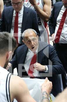 2022-06-08 - Ettore Messina (head coach of Armani Exchange Milano) during game 1 of the finals of the championship playoffs Italian basketball series A1 Segafredo Virtus Bologna Vs. Armani Exchange Olimpia Milano at the Segafredo Arena - Bologna, June 8, 2022 - Photo: Michele Nucci - VIRTUS SEGAFREDO BOLOGNA VS AX ARMANI EXCHANGE MILANO - ITALIAN SERIE A - BASKETBALL