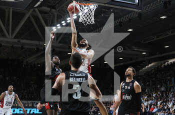 2022-06-08 - Kyle Hines (Armani Exchange Milano) during game 1 of the finals of the championship playoffs Italian basketball series A1 Segafredo Virtus Bologna Vs. Armani Exchange Olimpia Milano at the Segafredo Arena - Bologna, June 8, 2022 - Photo: Michele Nucci - VIRTUS SEGAFREDO BOLOGNA VS AX ARMANI EXCHANGE MILANO - ITALIAN SERIE A - BASKETBALL