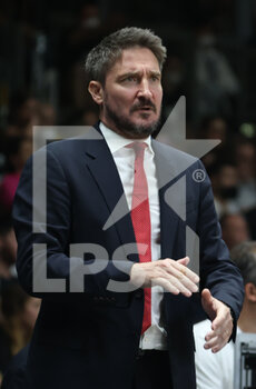 2022-06-08 - Gianmarco Pozzecco (assistant coach of Armani Exchange Milano) during game 1 of the finals of the championship playoffs Italian basketball series A1 Segafredo Virtus Bologna Vs. Armani Exchange Olimpia Milano at the Segafredo Arena - Bologna, June 8, 2022 - Photo: Michele Nucci - VIRTUS SEGAFREDO BOLOGNA VS AX ARMANI EXCHANGE MILANO - ITALIAN SERIE A - BASKETBALL