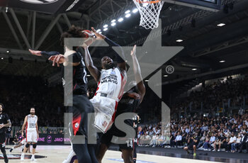 2022-06-10 - Benjamin Bentil (Armani Exchange Milano) during game 2 of the finals of the championship playoffs Italian basketball series A1 Segafredo Virtus Bologna Vs. Armani Exchange Olimpia Milano at the Segafredo Arena - Bologna, June 10, 2022 - Photo: Michele Nucci - VIRTUS SEGAFREDO BOLOGNA VS AXARMANI EXCHANGE MILANO - ITALIAN SERIE A - BASKETBALL