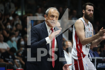 2022-06-10 - Ettore Messina (head coach of Armani Exchange Milano) during game 2 of the finals of the championship playoffs Italian basketball series A1 Segafredo Virtus Bologna Vs. Armani Exchange Olimpia Milano at the Segafredo Arena - Bologna, June 10, 2022 - Photo: Michele Nucci - VIRTUS SEGAFREDO BOLOGNA VS AXARMANI EXCHANGE MILANO - ITALIAN SERIE A - BASKETBALL