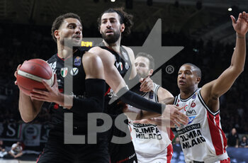 2022-06-10 - Kyle Weems (Segafredo Virtus Bologna) and Tornike Shengelia (Segafredo Virtus Bologna) during game 2 of the finals of the championship playoffs Italian basketball series A1 Segafredo Virtus Bologna Vs. Armani Exchange Olimpia Milano at the Segafredo Arena - Bologna, June 10, 2022 - Photo: Michele Nucci - VIRTUS SEGAFREDO BOLOGNA VS AXARMANI EXCHANGE MILANO - ITALIAN SERIE A - BASKETBALL