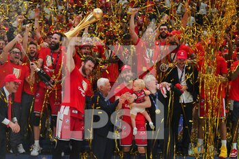 18/06/2022 - Melli, Armani and Rodriguez of AX Armani Exchange Olimpia Milano celebrate the victory - GAME 6 FINAL - AX ARMANI EXCHANGE MILANO VS VIRTUS SEGAFREDO BOLOGNA - SERIE A - BASKET