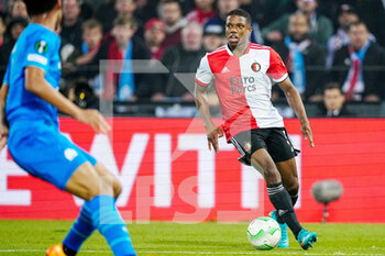 2022-04-28 - Tyrell Malacia of Feyenoord during the UEFA Europa Conference League, Semi-finals, 1st leg football match between Feyenoord and Olympique de Marseille on April 28, 2022 at de Kuip in Rotterdam, Netherlands - FEYENOORD VS OLYMPIQUE DE MARSEILLE - UEFA CONFERENCE LEAGUE - SOCCER