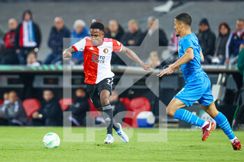 2022-04-28 - Luis Sinisterra of Feyenoord during the UEFA Europa Conference League, Semi-finals, 1st leg football match between Feyenoord and Olympique de Marseille on April 28, 2022 at de Kuip in Rotterdam, Netherlands - FEYENOORD VS OLYMPIQUE DE MARSEILLE - UEFA CONFERENCE LEAGUE - SOCCER