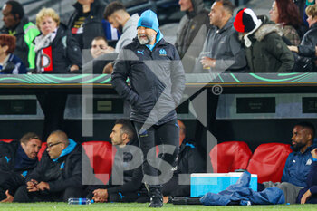 2022-04-28 - Head coach Jorge Sampaoli of Olympique Marseille during the UEFA Europa Conference League, Semi-finals, 1st leg football match between Feyenoord and Olympique de Marseille on April 28, 2022 at de Kuip in Rotterdam, Netherlands - FEYENOORD VS OLYMPIQUE DE MARSEILLE - UEFA CONFERENCE LEAGUE - SOCCER