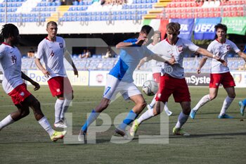 2022-06-07 - Nicolò Cudrig of Italy U20 and Maksymilan Tkocz of Poland U20 in action during the International Friendly match between Italy U20 and Poland U20 at Stadio Riviera delle Palme on June 7, 2022 in San Benedetto del Tronto, Italy. ©Photo: Cinzia Camela. - U20 ITALY VS POLAND - OTHER - SOCCER