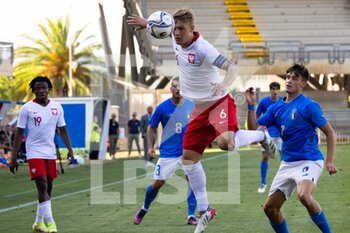 2022-06-07 - Jan Bieganski of Poland U20 and Nicolò Cudrig of Italy U20 in action during the International Friendly match between Italy U20 and Poland U20 at Stadio Riviera delle Palme on June 7, 2022 in San Benedetto del Tronto, Italy. ©Photo: Cinzia Camela. - U20 ITALY VS POLAND - OTHER - SOCCER