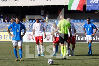 2022-06-07 - Simone Panada of Italy U20 on the penalty spot during the International Friendly match between Italy U20 and Poland U20 at Stadio Riviera delle Palme on June 7, 2022 in San Benedetto del Tronto, Italy. ©Photo: Cinzia Camela. - U20 ITALY VS POLAND - OTHER - SOCCER