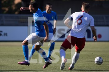 2022-06-07 - Tommaso Milanese of Italy U20 and Jan Bieganski of Poland U20 in action during the International Friendly match between Italy U20 and Poland U20 at Stadio Riviera delle Palme on June 7, 2022 in San Benedetto del Tronto, Italy. ©Photo: Cinzia Camela. - U20 ITALY VS POLAND - OTHER - SOCCER