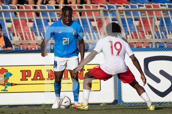 2022-06-07 - Franco Daryl Tongya Heubang of Italy U20 in action during the International Friendly match between Italy U20 and Poland U20 at Stadio Riviera delle Palme on June 7, 2022 in San Benedetto del Tronto, Italy. ©Photo: Cinzia Camela. - U20 ITALY VS POLAND - OTHER - SOCCER