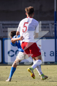 2022-06-07 - Nicolò Cudrig of Italy U20 and Maksymilan Tkocz of Poland U20 in action during the International Friendly match between Italy U20 and Poland U20 at Stadio Riviera delle Palme on June 7, 2022 in San Benedetto del Tronto, Italy. (©Photo: Cinzia Camela. - U20 ITALY VS POLAND - OTHER - SOCCER