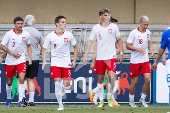 2022-06-07 - Mateusz Stepien, Bartosz Talar, Maksymilan Tkocz and Patryk Walicki of Poland U20 celebrate the victory goal during the International Friendly match between Italy U20 and Poland U20 at Stadio Riviera delle Palme on June 7, 2022 in San Benedetto del Tronto, Italy. ©Photo: Cinzia Camela. - U20 ITALY VS POLAND - OTHER - SOCCER