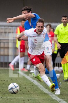 2022-06-07 - Dominik Marczuk of Poland U20 and Christian Dalle Mura of Italy U20 in action during the International Friendly match between Italy U20 and Poland U20 at Stadio Riviera delle Palme on June 7, 2022 in San Benedetto del Tronto, Italy. ©Photo: Cinzia Camela. - U20 ITALY VS POLAND - OTHER - SOCCER