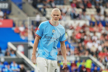 2022-07-30 - Erling Haaland (9) of Manchester City during the English Super Cup, FA Community Shield, football match between Liverpool and Manchester City on July 30, 2022 at the King Power Stadium in Leicester, England - FOOTBALL - COMMUNITY SHIELD - LIVERPOOL V MANCHESTER CITY - OTHER - SOCCER