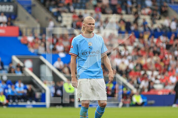 2022-07-30 - Erling Haaland (9) of Manchester City during the English Super Cup, FA Community Shield, football match between Liverpool and Manchester City on July 30, 2022 at the King Power Stadium in Leicester, England - FOOTBALL - COMMUNITY SHIELD - LIVERPOOL V MANCHESTER CITY - OTHER - SOCCER