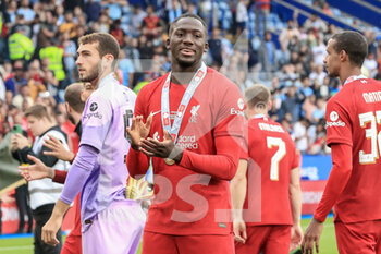 2022-07-30 - Ibrahima Konate (5) of Liverpool FC celebrates during the English Super Cup, FA Community Shield, football match between Liverpool and Manchester City on July 30, 2022 at the King Power Stadium in Leicester, England - FOOTBALL - COMMUNITY SHIELD - LIVERPOOL V MANCHESTER CITY - OTHER - SOCCER