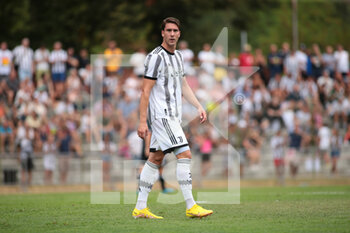 2022-08-04 - Dusan Vlahovic of Juventus Fc during the pre-season friendly match between FC Juventus A and FC Juventus U23 on August 04, 2022 in Villar Perosa near Pinerolo, Italy - JUVENTUS A VS JUVENTUS B - OTHER - SOCCER