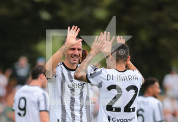 2022-08-04 - Leonardo Bonucci of Juventus Fc and Angel Di Maria of Juventus during the pre-season friendly match between FC Juventus A and FC Juventus U23 on August 04, 2022 in Villar Perosa near Pinerolo, Italy - JUVENTUS A VS JUVENTUS B - OTHER - SOCCER