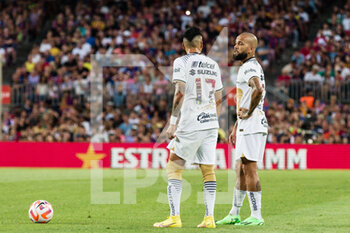 2022-08-07 - Daniel Alves (R) of Pumas during the Joan Gamper Trophy football match between FC Barcelona and Pumas UNAM on August 7, 2022 at Spotify Camp Nou in Barcelona, Spain - FOOTBALL - JOAN GAMPER TROPHY - FC BARCELONA V PUMAS UNAM - OTHER - SOCCER