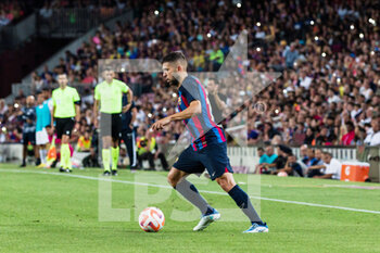 2022-08-07 - Jordi Alba of FC Barcelona during the Joan Gamper Trophy football match between FC Barcelona and Pumas UNAM on August 7, 2022 at Spotify Camp Nou in Barcelona, Spain - FOOTBALL - JOAN GAMPER TROPHY - FC BARCELONA V PUMAS UNAM - OTHER - SOCCER
