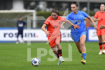 2022-11-14 - Ruby Grant of England WU23 and Valentina Gallazzi of Italy WU23 during the International Friendly Match between Italy WU23 and England WU23 at the stadio Tre Fontane on 14th of November, 2022 in Rome, Italy. - U23 WOMEN - ITALY VS ENGLAND - FRIENDLY MATCH - SOCCER