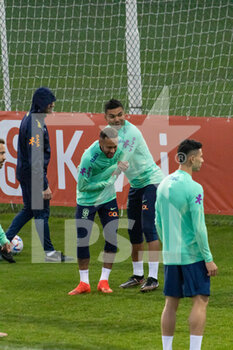 2022-11-16 - Brazil Neymar and Casemiro during the training - BRAZIL NATIONAL FOOTBALL TEAM TRAINING - OTHER - SOCCER