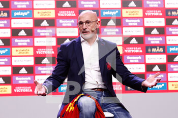 2022-12-12 - Luis de la Fuente during his presentation as new head coach of Spain football team on december 12, 2022 at Ciudad del Futbol in Las Rozas, Madrid, Spain - FOOTBALL - PRESENTATION LUIS DE LA FUENTE NEW COACH OF SPAIN - OTHER - SOCCER