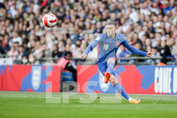 2022-03-26 - LONDON, ENGLAND - MARCH 26: during the international friendly match between England and Switzerland at Wembley Stadium on March 26, 2022 in London, United Kingdom. Phil Foden of England in action - ENGLAND VS SWITZERLAND - FRIENDLY MATCH - SOCCER