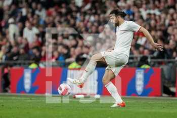 2022-03-26 - LONDON, ENGLAND - MARCH 26: during the international friendly match between England and Switzerland at Wembley Stadium on March 26, 2022 in London, United Kingdom. Ricardo Rodriguez of Switzerland in action - ENGLAND VS SWITZERLAND - FRIENDLY MATCH - SOCCER