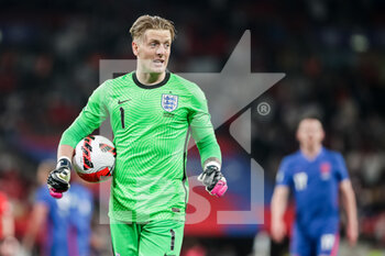 2022-03-26 - LONDON, ENGLAND - MARCH 26: during the international friendly match between England and Switzerland at Wembley Stadium on March 26, 2022 in London, United Kingdom. goalkeeper Jordan Pickford of England in action - ENGLAND VS SWITZERLAND - FRIENDLY MATCH - SOCCER