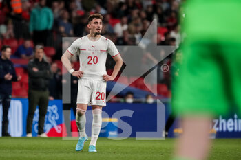 2022-03-26 - LONDON, ENGLAND - MARCH 26: during the international friendly match between England and Switzerland at Wembley Stadium on March 26, 2022 in London, United Kingdom. Andi Zeqiri of Switzerland during the game - ENGLAND VS SWITZERLAND - FRIENDLY MATCH - SOCCER