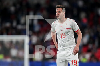 2022-03-26 - LONDON, ENGLAND - MARCH 26: during the international friendly match between England and Switzerland at Wembley Stadium on March 26, 2022 in London, United Kingdom. Mario Gavranovic of Switzerland during the game - ENGLAND VS SWITZERLAND - FRIENDLY MATCH - SOCCER