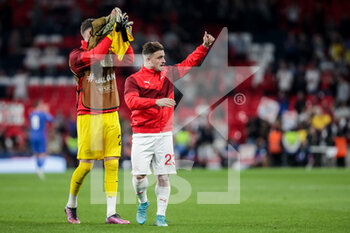 2022-03-26 - LONDON, ENGLAND - MARCH 26: during the international friendly match between England and Switzerland at Wembley Stadium on March 26, 2022 in London, United Kingdom. goalkeeper Gregor Kobel of Switzerland and Xherdan Shaqiri of Switzerland - ENGLAND VS SWITZERLAND - FRIENDLY MATCH - SOCCER