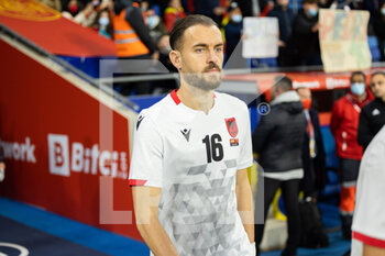 2022-03-26 - Sokol Cikalleshi of Albania during the International Friendly football match between Spain and Albania on March 26, 2022 at RCDE Stadium in Barcelona, Spain - 2022 - SPAIN VS ALBANIA - FRIENDLY MATCH - SOCCER