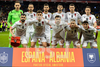 2022-03-26 - Albanian National Team during the International Friendly football match between Spain and Albania on March 26, 2022 at RCDE Stadium in Barcelona, Spain - 2022 - SPAIN VS ALBANIA - FRIENDLY MATCH - SOCCER
