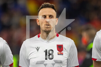2022-03-26 - Ardian Ismajli of Albania during the International Friendly football match between Spain and Albania on March 26, 2022 at RCDE Stadium in Barcelona, Spain - 2022 - SPAIN VS ALBANIA - FRIENDLY MATCH - SOCCER
