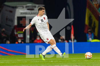 2022-03-26 - Marash Kumbulla of Albania during the International Friendly football match between Spain and Albania on March 26, 2022 at RCDE Stadium in Barcelona, Spain - 2022 - SPAIN VS ALBANIA - FRIENDLY MATCH - SOCCER