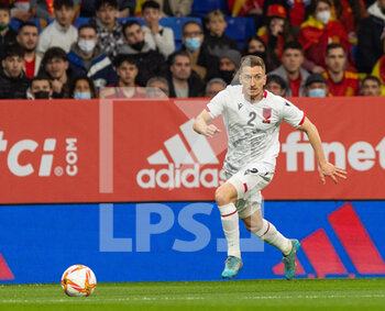 2022-03-26 - Ivan Balliu of Albania during the International Friendly football match between Spain and Albania on March 26, 2022 at RCDE Stadium in Barcelona, Spain - 2022 - SPAIN VS ALBANIA - FRIENDLY MATCH - SOCCER