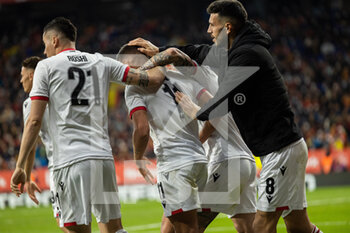 2022-03-26 - Myrto Uzuni of Albania  celebrating with team mates after scoring a goal during the International Friendly football match between Spain and Albania on March 26, 2022 at RCDE Stadium in Barcelona, Spain - 2022 - SPAIN VS ALBANIA - FRIENDLY MATCH - SOCCER