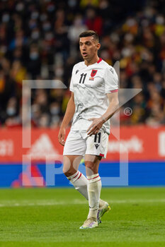 2022-03-26 - Myrto Uzuni of Albania  during the International Friendly football match between Spain and Albania on March 26, 2022 at RCDE Stadium in Barcelona, Spain - 2022 - SPAIN VS ALBANIA - FRIENDLY MATCH - SOCCER