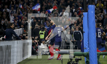 2022-03-25 - Olivier Giroud of France celebrates his goal during the International Friendly football match between France and Ivory Coast on March 25, 2022 at Stade Velodrome in Marseille, France - FRANCE VS IVORY COAST - FRIENDLY MATCH - SOCCER