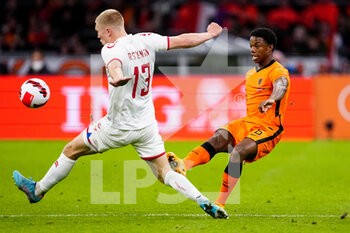 2022-03-26 - Tyrell Malacia of the Netherlands during the International Friendly football match between Netherlands and Denmark on March 26, 2022 at the Johan Cruijff ArenA in Amsterdam, Netherlands - NETHERLANDS VS DENMARK - FRIENDLY MATCH - SOCCER