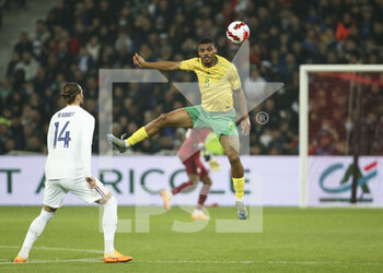 2022-03-29 - Lyle Foster of South Africa during the International Friendly football match between France and South Africa on March 29, 2022 at Stade Pierre Mauroy in Villeneuve-d'Ascq near Lille, France - FRANCE VS SOUTH AFRICA - FRIENDLY MATCH - SOCCER