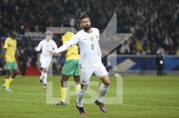 2022-03-29 - Olivier Giroud of France celebrates his goal during the International Friendly football match between France and South Africa on March 29, 2022 at Stade Pierre Mauroy in Villeneuve-d'Ascq near Lille, France - FRANCE VS SOUTH AFRICA - FRIENDLY MATCH - SOCCER