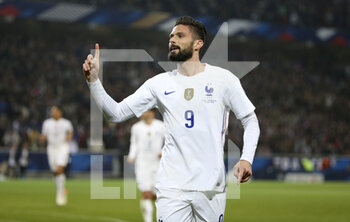 2022-03-29 - Olivier Giroud of France celebrates his goal during the International Friendly football match between France and South Africa on March 29, 2022 at Stade Pierre Mauroy in Villeneuve-d'Ascq near Lille, France - FRANCE VS SOUTH AFRICA - FRIENDLY MATCH - SOCCER