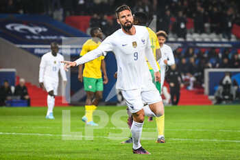 2022-03-29 - Olivier GIROUD of France celebrates his goal during the International Friendly football match between France and South Africa on March 29, 2022 at Pierre Mauroy stadium in Villeneuve-d'Ascq near Lille, France - FRANCE VS SOUTH AFRICA - FRIENDLY MATCH - SOCCER